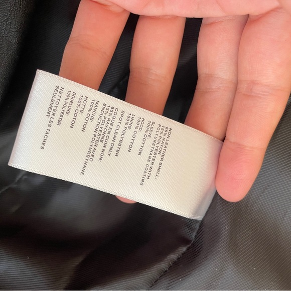 Silence and noise vegan leather and fleece hooded moto jacket XS urban outfitter - Picture 4 of 6